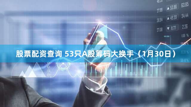 股票配资查询 53只A股筹码大换手（1月30日）
